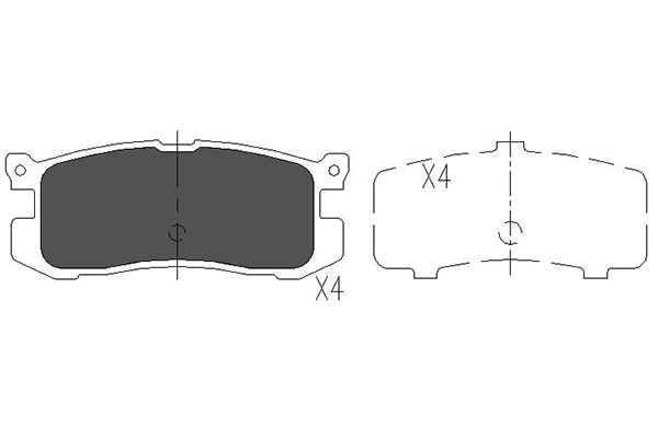 KAVO PARTS Fékbetét, mind KBP-4537_KP