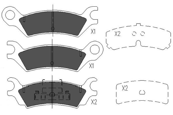 KAVO PARTS Fékbetét, mind KBP-4538_KP