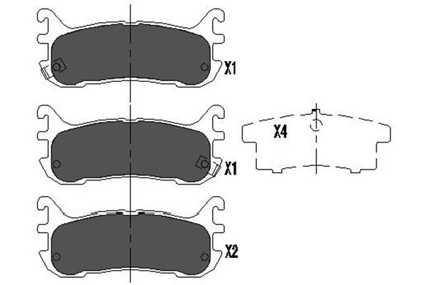 KAVO PARTS Fékbetét, mind KBP-4539_KP