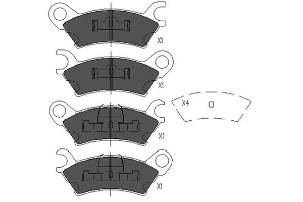 KAVO PARTS Fékbetét, mind KBP-4542_KP