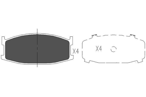 KAVO PARTS Fékbetét, mind KBP-4548_KP