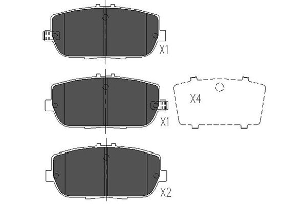 KAVO PARTS Fékbetét, mind KBP-4551_KP