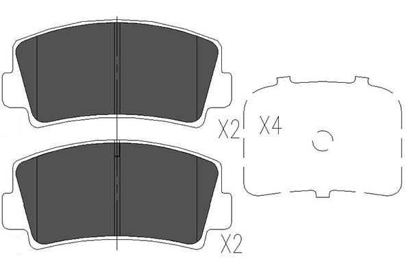 KAVO PARTS Fékbetét, mind KBP-4552_KP