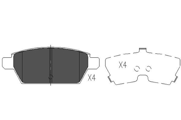 KAVO PARTS Fékbetét, mind KBP-4554_KP