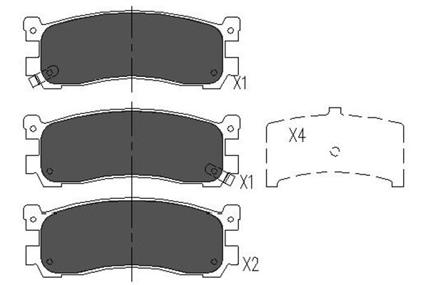 KAVO PARTS Fékbetét, mind KBP-4556_KP