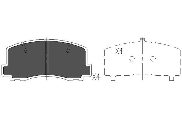 KAVO PARTS Fékbetét, mind KBP-5522_KP