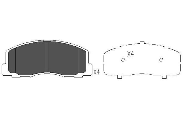 KAVO PARTS Fékbetét, mind KBP-5523_KP