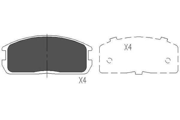 KAVO PARTS Fékbetét, mind KBP-5524_KP