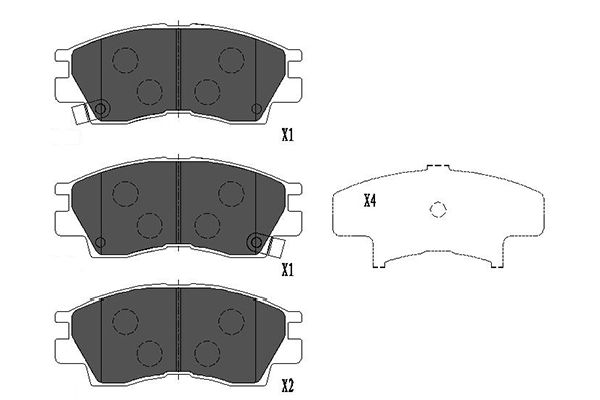 KAVO PARTS Fékbetét, mind KBP-5526_KP