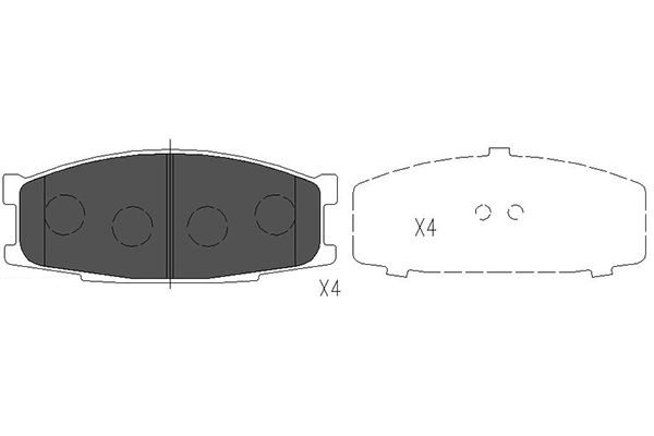 KAVO PARTS Fékbetét, mind KBP-5527_KP