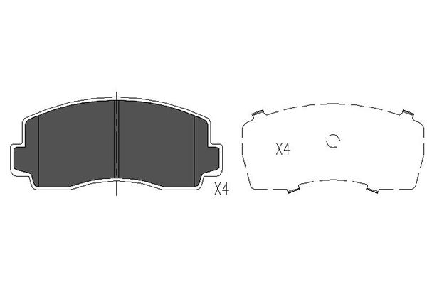 KAVO PARTS Fékbetét, mind KBP-5528_KP