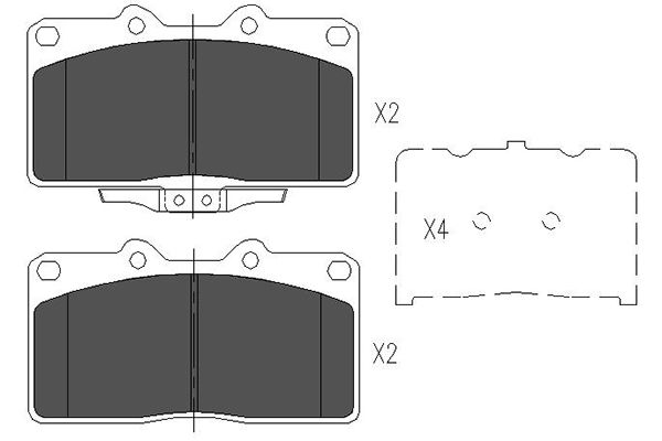 KAVO PARTS Fékbetét, mind KBP-5529_KP