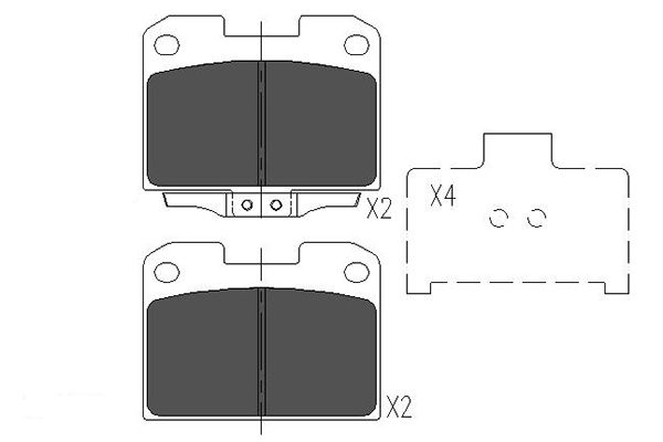 KAVO PARTS Fékbetét, mind KBP-5531_KP