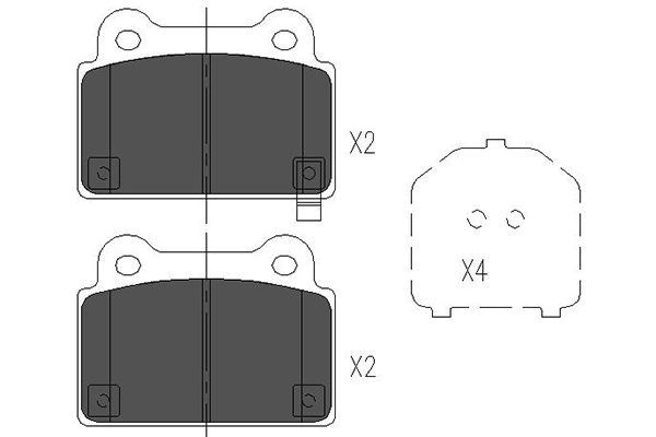 KAVO PARTS Fékbetét, mind KBP-5542_KP