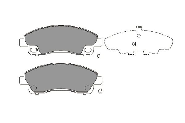 KAVO PARTS Fékbetét, mind KBP-5549_KP