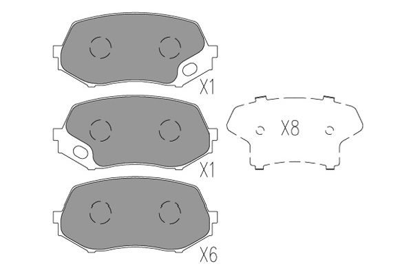 KAVO PARTS Fékbetét, mind KBP-5550_KP