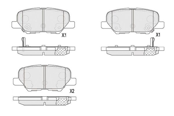 KAVO PARTS Fékbetét, mind KBP-5551_KP