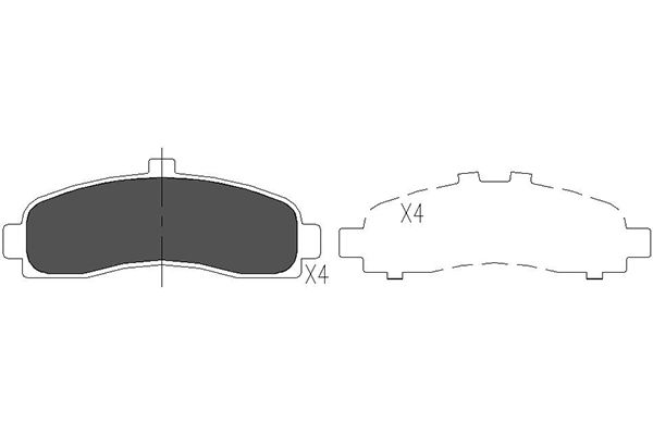 KAVO PARTS Fékbetét, mind KBP-6505_KP