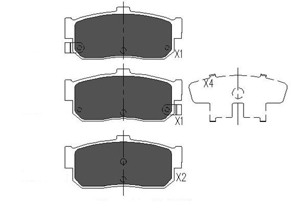 KAVO PARTS Fékbetét, mind KBP-6512_KP