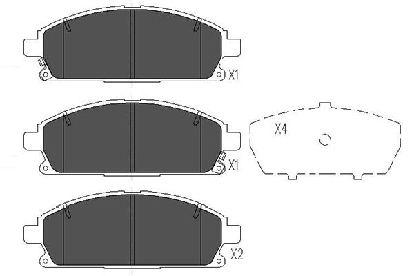 KAVO PARTS Fékbetét, mind KBP-6515_KP