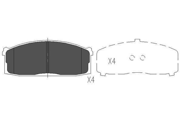 KAVO PARTS Fékbetét, mind KBP-6521_KP