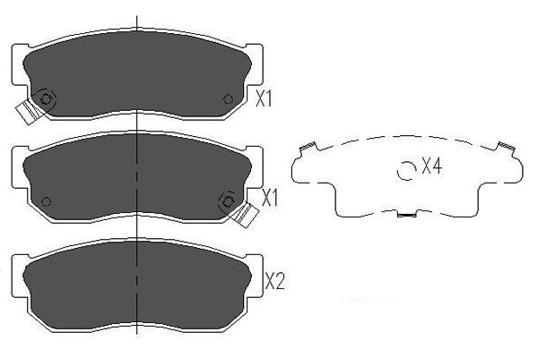 KAVO PARTS Fékbetét, mind KBP-6526_KP