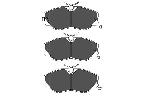 KAVO PARTS Fékbetét, mind KBP-6529_KP