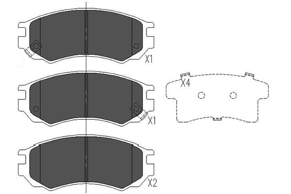 KAVO PARTS Fékbetét, mind KBP-6531_KP