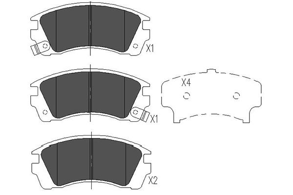 KAVO PARTS Fékbetét, mind KBP-6532_KP