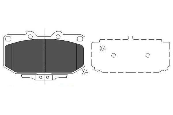 KAVO PARTS Fékbetét, mind KBP-6536_KP