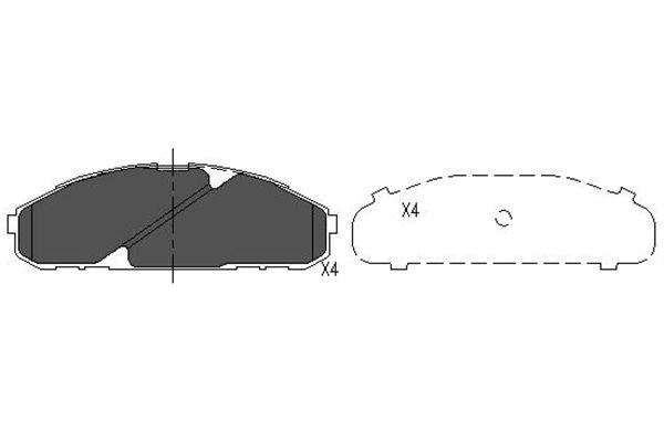 KAVO PARTS Fékbetét, mind KBP-6538_KP