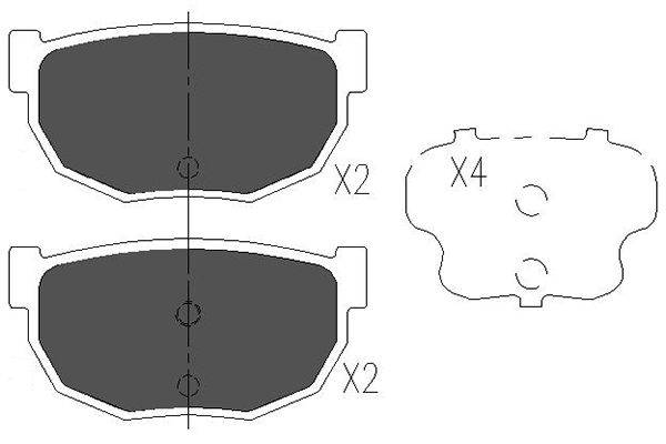 KAVO PARTS Fékbetét, mind KBP-6541_KP