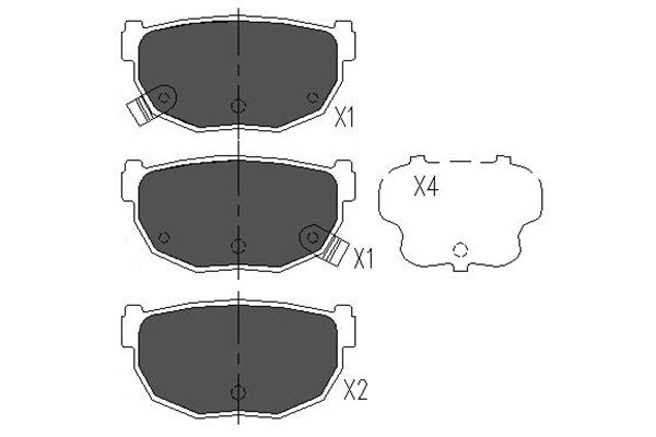 KAVO PARTS Fékbetét, mind KBP-6542_KP