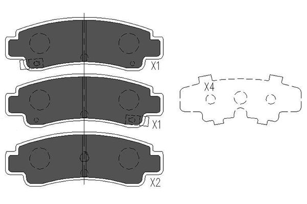 KAVO PARTS Fékbetét, mind KBP-6543_KP