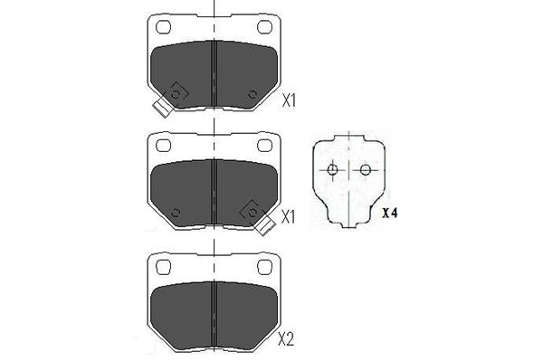 KAVO PARTS Fékbetét, mind KBP-6545_KP