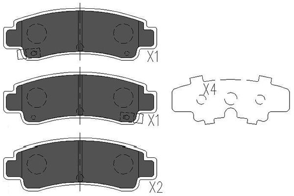 KAVO PARTS Fékbetét, mind KBP-6546_KP