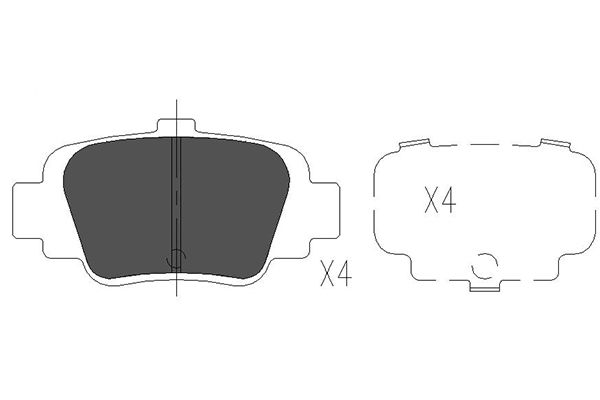 KAVO PARTS Fékbetét, mind KBP-6547_KP