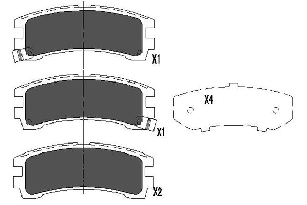 KAVO PARTS Fékbetét, mind KBP-6549_KP