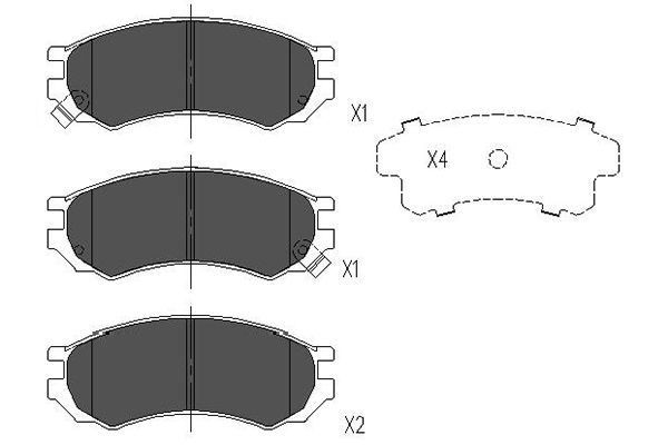 KAVO PARTS Fékbetét, mind KBP-6555_KP