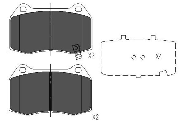 KAVO PARTS Fékbetét, mind KBP-6561_KP