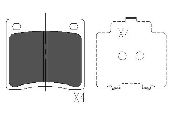 KAVO PARTS Fékbetét, mind KBP-6568_KP