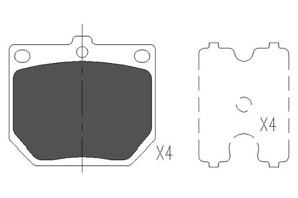 KAVO PARTS Fékbetét, mind KBP-6569_KP