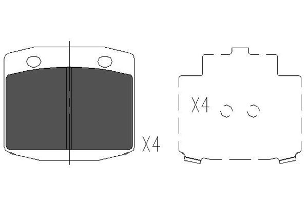 KAVO PARTS Fékbetét, mind KBP-6570_KP