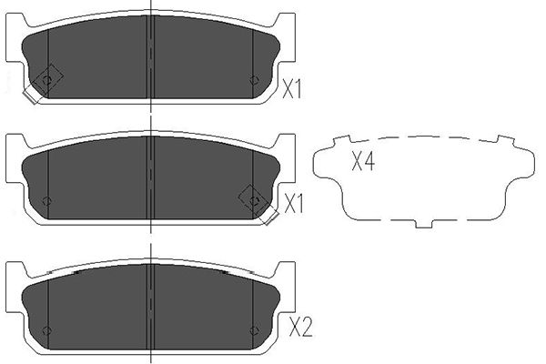 KAVO PARTS Fékbetét, mind KBP-6572_KP