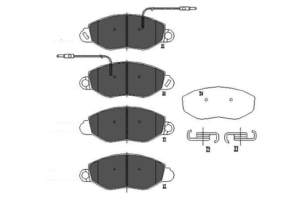 KAVO PARTS Fékbetét, mind KBP-6586_KP