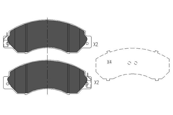 KAVO PARTS Fékbetét, mind KBP-6592_KP