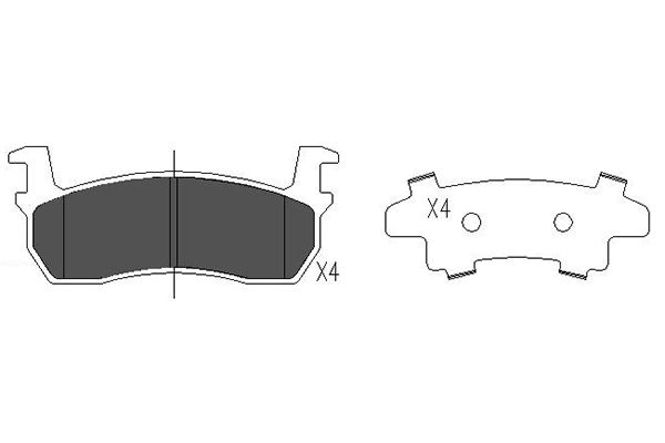 KAVO PARTS Fékbetét, mind KBP-6594_KP