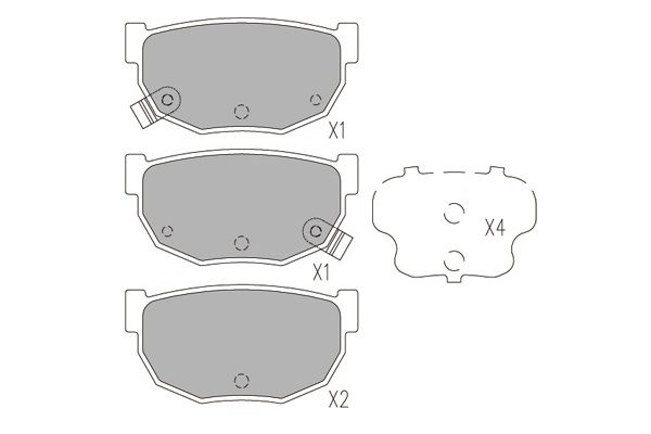 KAVO PARTS Fékbetét, mind KBP-6597_KP