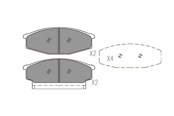 KAVO PARTS Fékbetét, mind KBP-6600_KP