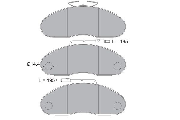 KAVO PARTS Fékbetét, mind KBP-6602_KP